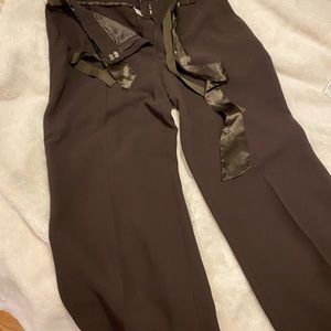 Brown chiffon wide leg size 14 dressy